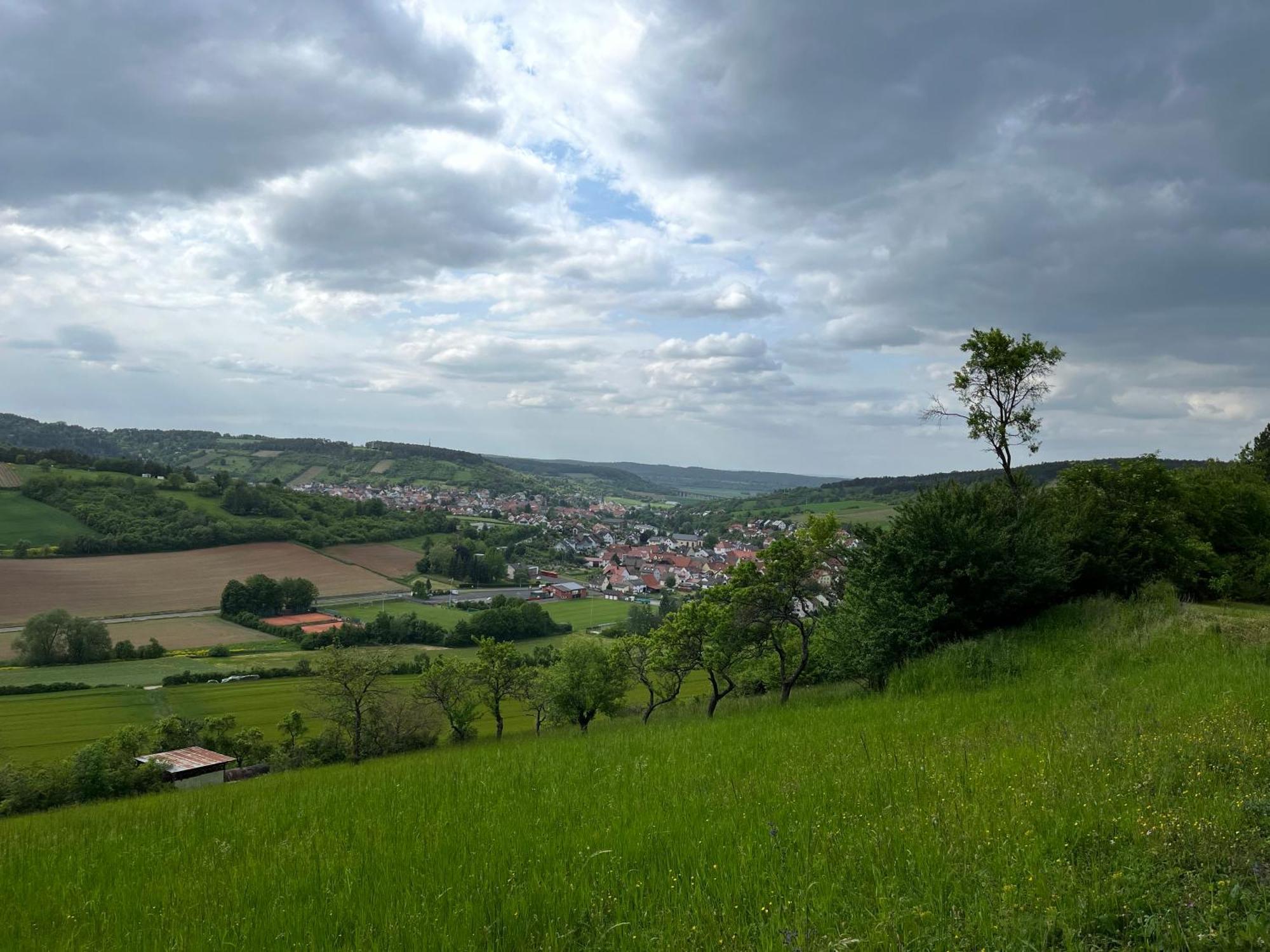 Ferienhaus Weinbergblick - Nahe Wuerzburg - 2 Schlafzimmer - Familienfreundlich - Terrasse Unterleinach Exteriör bild