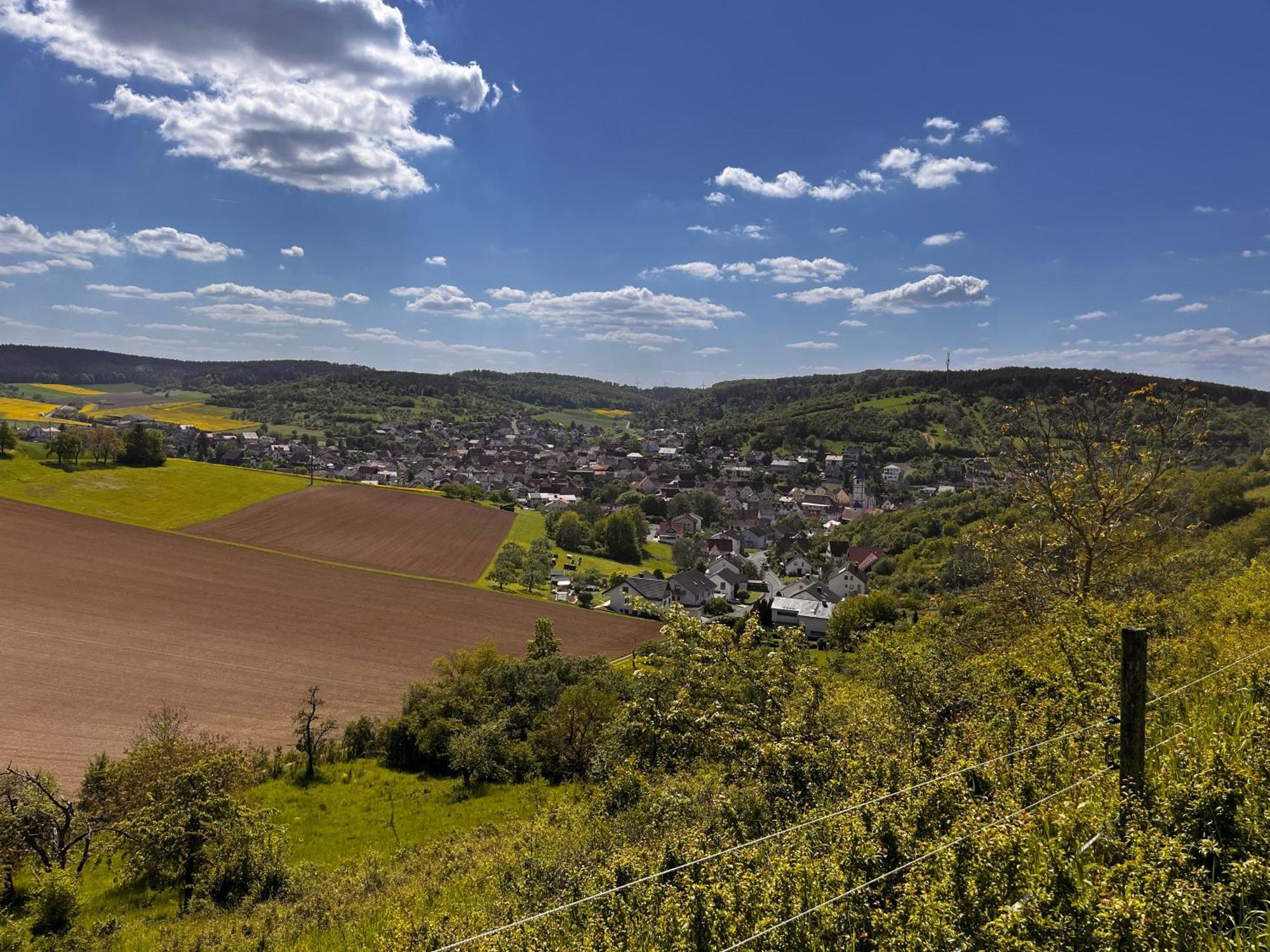 Ferienhaus Weinbergblick - Nahe Wuerzburg - 2 Schlafzimmer - Familienfreundlich - Terrasse Unterleinach Exteriör bild